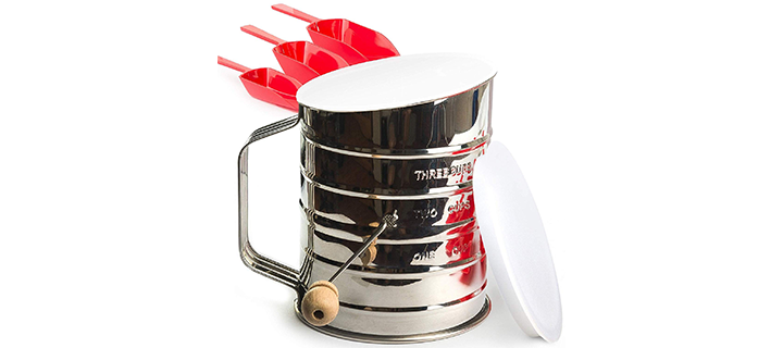 KiTheea Flour Sifter Stainless Steel 3-Cup