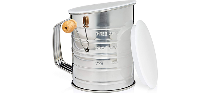 Natizo Stainless Steel 3-Cup Flour Sifter