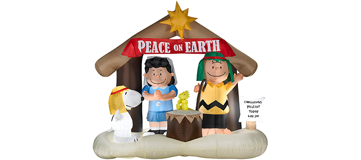 Gemmy Inflatables Peanuts Nativity Scene