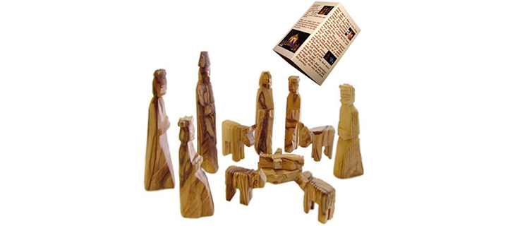 Holy Land Market Olive Wood Children’s Nativity Set